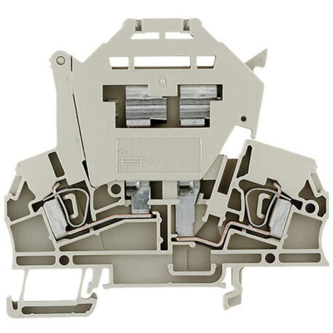Bloc de jonction rail DIN à fusible Weidmuller Z, Cage à ressort, Beige ( Prix pour 1 )