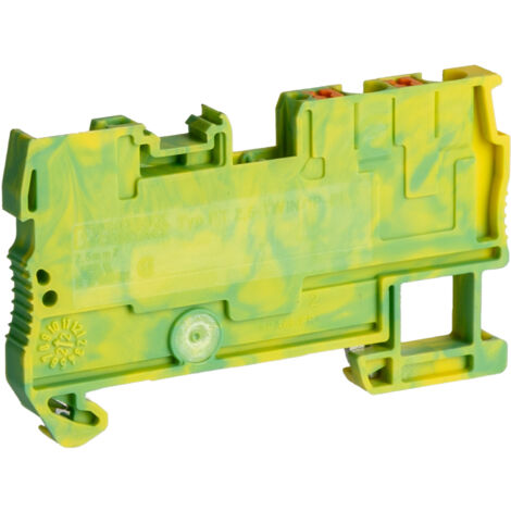 Bloc de jonction rail DIN Phoenix Contact PT 2.5-TWIN/1P-PE, 0.14  4mm², Enfichable, Vert/Jaune ( Prix pour Paquet de 10 )