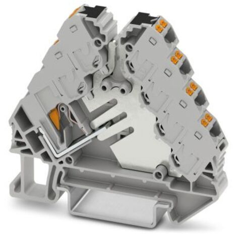 Bloc de jonction rail DIN Phoenix Contact PTRVB 4-FI /GY, 0.2 6mm², Enfichable, Gris ( Prix pour Paquet de 10 )