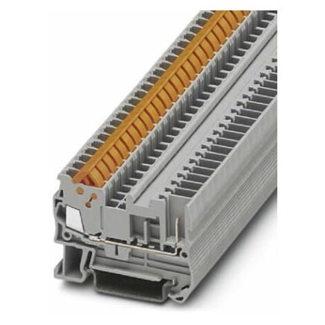 Bloc de jonction rail DIN Phoenix Contact QTC 1.5/ 1P, 1.5mm², Enfichable, Gris ( Prix pour Paquet de 5 )