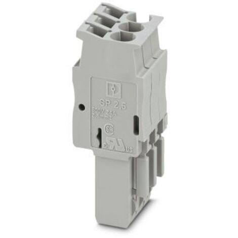 Bloc de jonction rail DIN Phoenix Contact SP 2.5/ 3, Fixation à ressort, Gris ( Prix pour Paquet de 5 )