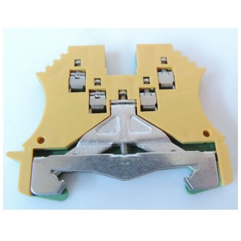 Bloc de jonction rail DIN Weidmuller W, 1.5mm², A visser, Vert, Jaune ( Prix pour 1 )
