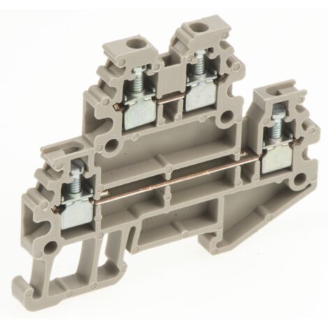 Bloc de jonction rail DIN Weidmuller WDK, 1.5mm², A visser, Beige foncé ( Prix pour Paquet de 5 )