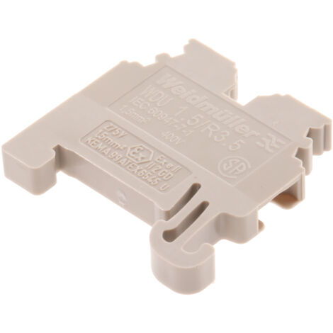 Bloc de jonction rail DIN Weidmuller WDU, 1.5mm², A visser, Beige foncé ( Prix pour Paquet de 5 )