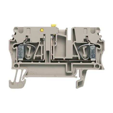 Bloc de jonction rail DIN Weidmuller ZTR, 2.5mm², Cage à ressort, Marron ( Prix pour Boîte de 5 )