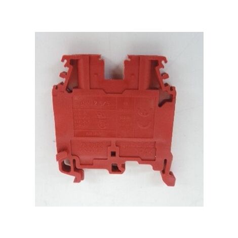 Bloc de jonction rouge pour fil souple 2.5mm² (à l'unité) raccordement à vis MA2.5/5 ABB 1SNA400184R2700