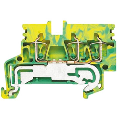 Bloc de jonction sectionnable Weidmuller Z, 0.5  4mm², Cage à ressort, Vert, Jaune ( Prix pour Paquet de 10 )