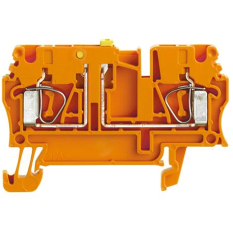 Bloc de jonction sectionnable Weidmuller Z, 2.5mm², Cage à ressort, Orange ( Prix pour Paquet de 5 )