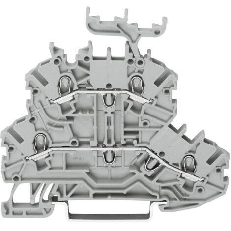 Bloc de jonction traversant à 2 étages WAGO 2000-2201 3.50 mm ressort de traction Affectation: L, L gris 1 pc(s)