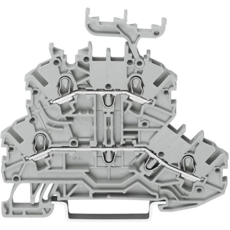 Bloc de jonction traversant à 2 étages WAGO 2000-2231 3.50 mm ressort de traction Affectation: L, L gris 1 pc(s) D28493