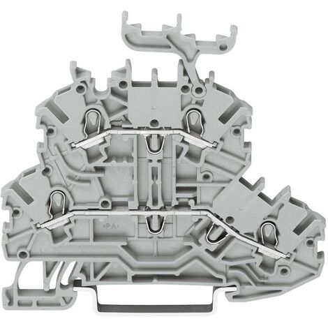 Bloc de jonction traversant à 2 étages WAGO 2000-2231 3.50 mm ressort de traction Affectation: L, L gris 1 pc(s) D28493