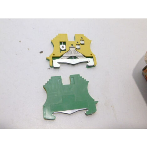 Bloc de jonction vert-jaune pour fil 2,5mm² max raccordement vissé wpe 2.5/1.5/zr WEIDMULLER 1016400000