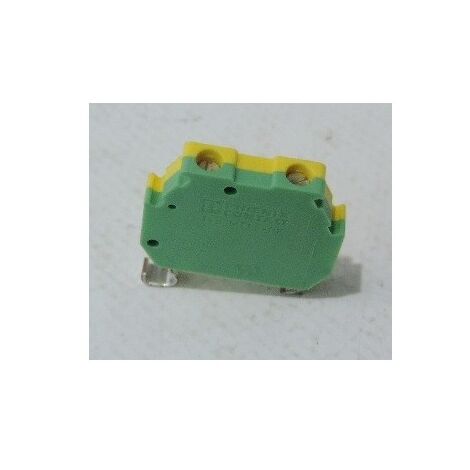 Bloc de jonction vert-jaune pour fil souple 1.5mm² 1 étage 2 connexions circuit terre raccord vis MT 1.5-PE PHOENIX 3100318