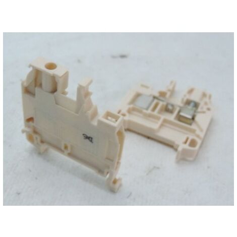 Bloc de jonction vissé beige D4/6 ADO pour fil 1.5mm² pas de 6mm (ENTRELEC 019907005) ABB 1SNA199070R0500