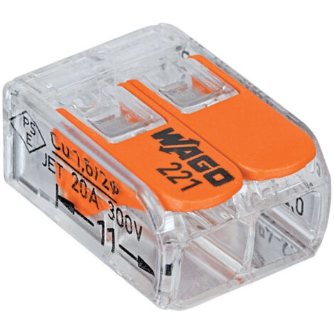 Bloc de jonction Wago-COMPACT 2 x 0,2-4qmm transparent