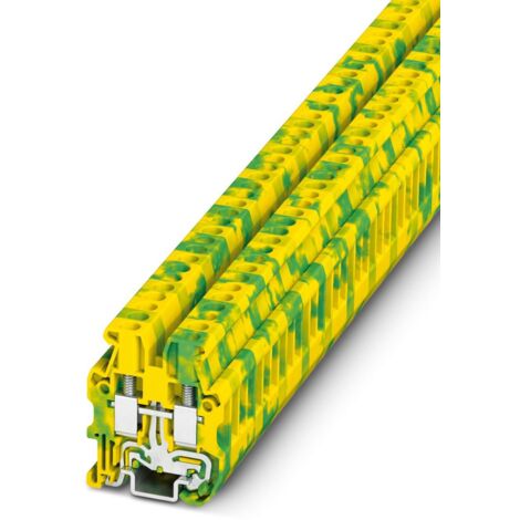 Bloc de mise à la terre Phoenix Contact MUT 2.5-PE, 2.5mm², A visser, Vert/Jaune ( Prix pour Paquet de 5 )