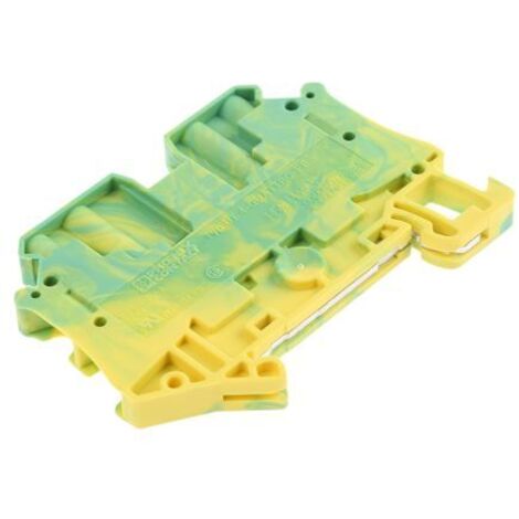 Bloc de mise à la terre UT 4-QUATTRO-PE, 4 voies , raccordement A visser, 26 10 AWG, Vert/Jaune ( Prix pour Paquet de 5 )