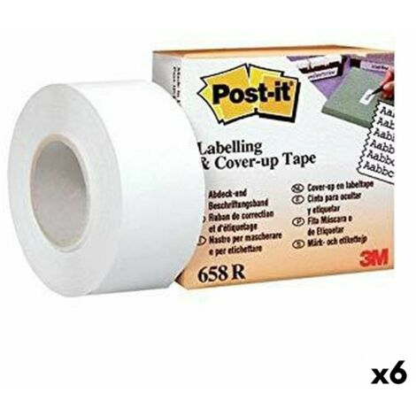 Bloc de notas adhesivas quita y pon post-it 76x76 mm naranjaneon con 100 hojas (pack de 6 uds.)