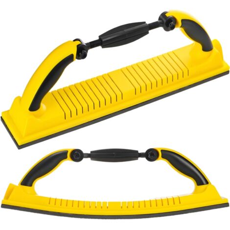 Bloc de ponçage à main, bloc de ponçage flexible à rayon réglable pour planches longues avec support auto-agrippant, utilise des feuilles de papier abrasif en rouleaux continus pour l'automobile et le