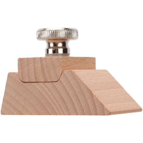 Bloc de ponçage en hêtre avec revêtement cuir pour biseautage, support papier abrasif et bande de chant durable