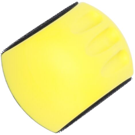 Bloc de Ponçage Manuel Forme Souris en Mousse Nylon avec Disque Polissage Velcro pour Bois Outil 5 Pouces
