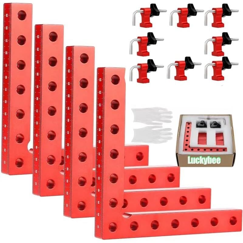 Bloc de Positionnement à 90 Degrés - Serre Joint Angle à 90 Degrés,Pince de Fixation à Angle Droit en Alliage D'aluminium,Equerre de Positionnemen
