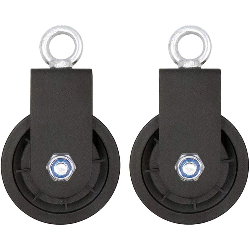 Bloc de Poulie Pivotante, Seul Poulie Bloc avec support de montage en u Pivot poulie de Levage Rouleau Roue pour câble métallique câble Poulie