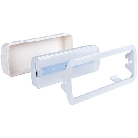 Bloc de secours 3W - 3 h d'autonomie + boîtier encastrable -
