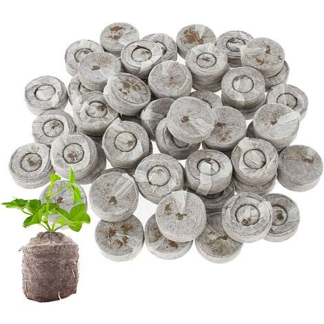 Bloc de Sol de semis 30mm, 50PCS Adélala Granulés de Sol de Tourbe pour la Culture de Plantes de Jardinage, de Plantes de Multiplication et de Germination