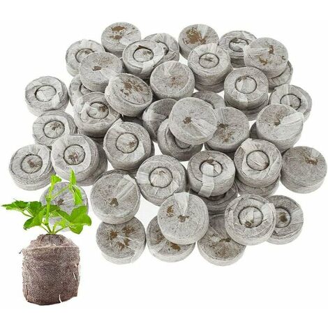 Bloc de Sol de semis 30mm, 50PCS Granulés de Sol de Tourbe pour la Culture de Plantes de Jardinage, de Plantes de Multiplication et de Germination