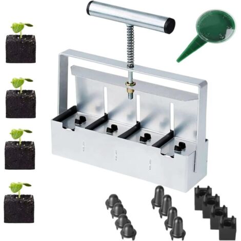 Bloc de terreau manuel de 10 x 5 cm pour semis, terreau de jardin, terreau pour plantes d'extérieur
