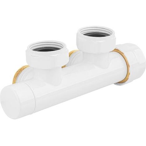 Bloc de vannes Thermostats 343TB blanc DN20 (3/4"), forme équerre