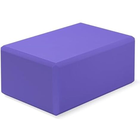 Bloc De Yoga - EVA Mousse - 9 x 6 x 4 Pouces - Surface Antidérapante - Bords Arrondis - Pour Yoga Pilates Méditation Étirements - 1 Pièce