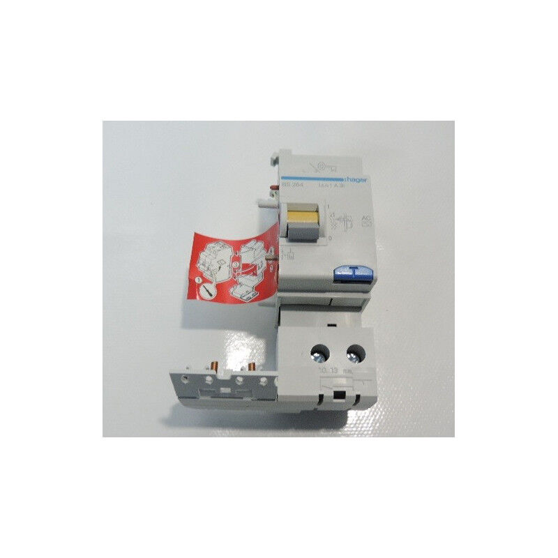 Hager - Bloc differentiel 63A 2P 1000mA type ac selectif bornes alignées BS264