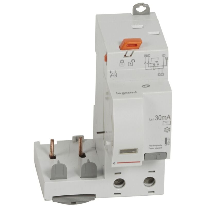 Bloc diff adapt DX³-AUTO-2P-230/400 V-40 a-type AC-30 ma-disjoncteur 1 mod/pôle Legrand 410407