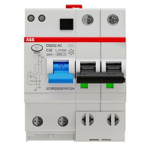 BLOC. DIFF. (DDA202)+DISJ. (S202) 6KA AC C-32A 30MA 2CSR252001R1324 ABB 428701