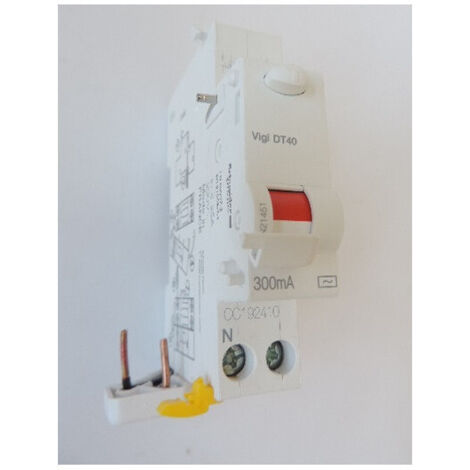Bloc différentiel 1P+N 25A Prodis Vigi DT40 300mA instantané type AC Schneider