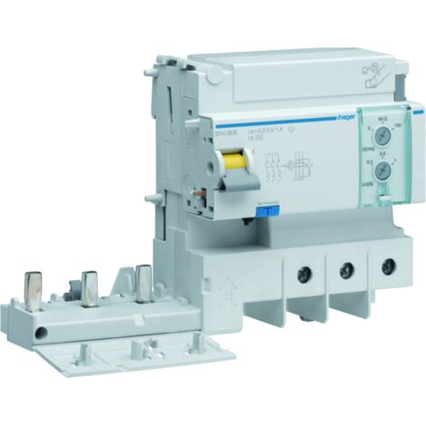 Bloc différentiel 3 Pôles 125A réglable type AC HAGER BTC380E