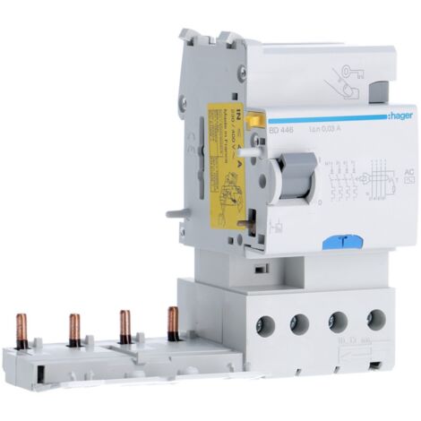 Bloc différentiel 4 Pôles 40A 30mA type AC 60Hz HAGER BD446