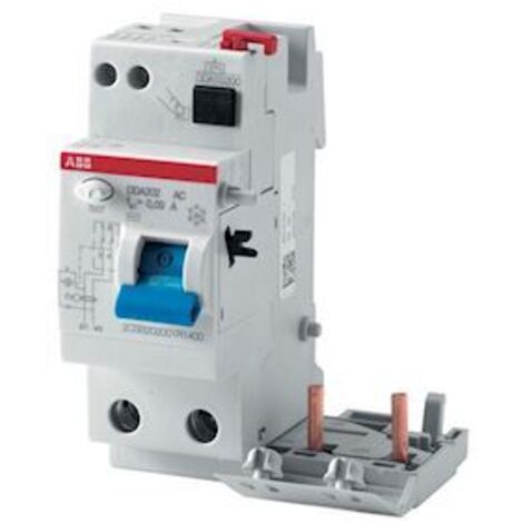 bloc différentiel - abb dda202 - 2 pôles - 63a - 300 ma - type ac - pour s200 - abb 2csb202001r3630