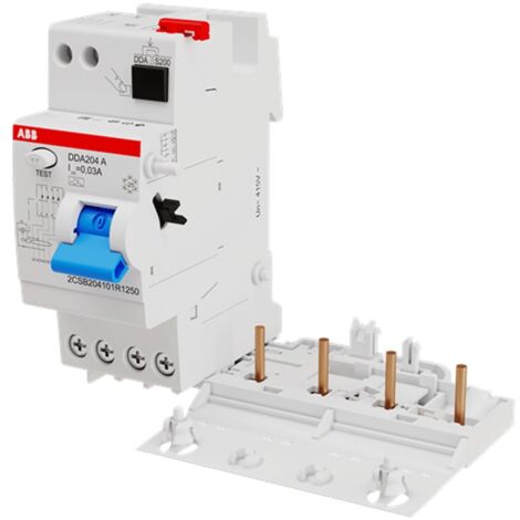 Bloc différentiel ABB DDA204 4P 25A 30mA type A 2 modules B427980