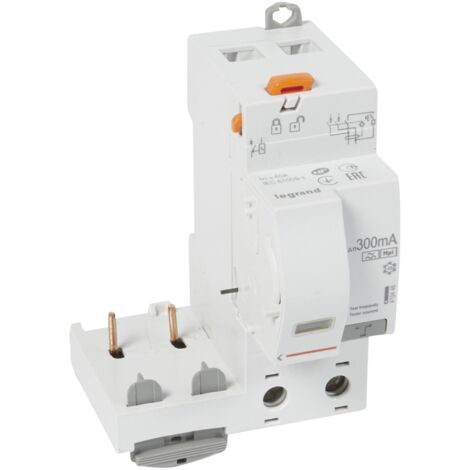 Bloc différentiel adaptable à vis DX³ pour disjoncteur 1 module par pôle - 2 Pôles 230V 40A type F 300mA LEGRAND 410446