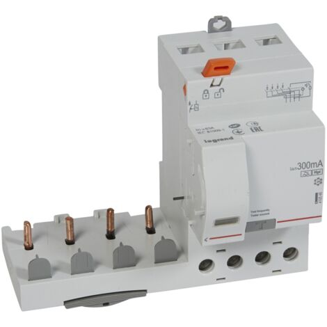 Bloc différentiel adaptable à vis DX³ pour disjoncteur 1 module par pôle 4 Pôles 400V 63A type F 300m LEGRAND 410546