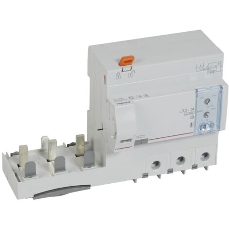 Bloc différentiel adaptable à vis DX³ pour disjoncteur 1,5 module par pôle 3 Pôles 400V 125A type F réglable LEGRAND 410612