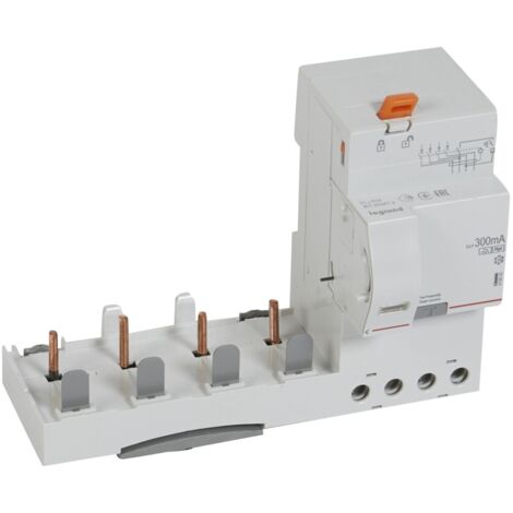 Bloc différentiel adaptable à vis DX³ pour disjoncteur 1,5 module par pôle 4 Pôles 400V 63A type F 300mA LEGRAND 410640