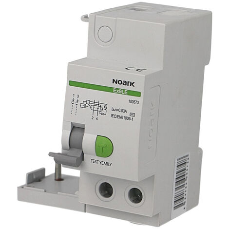 Bloc différentiel bipolaire 63A / 30mA type AC Noark Ex9LE