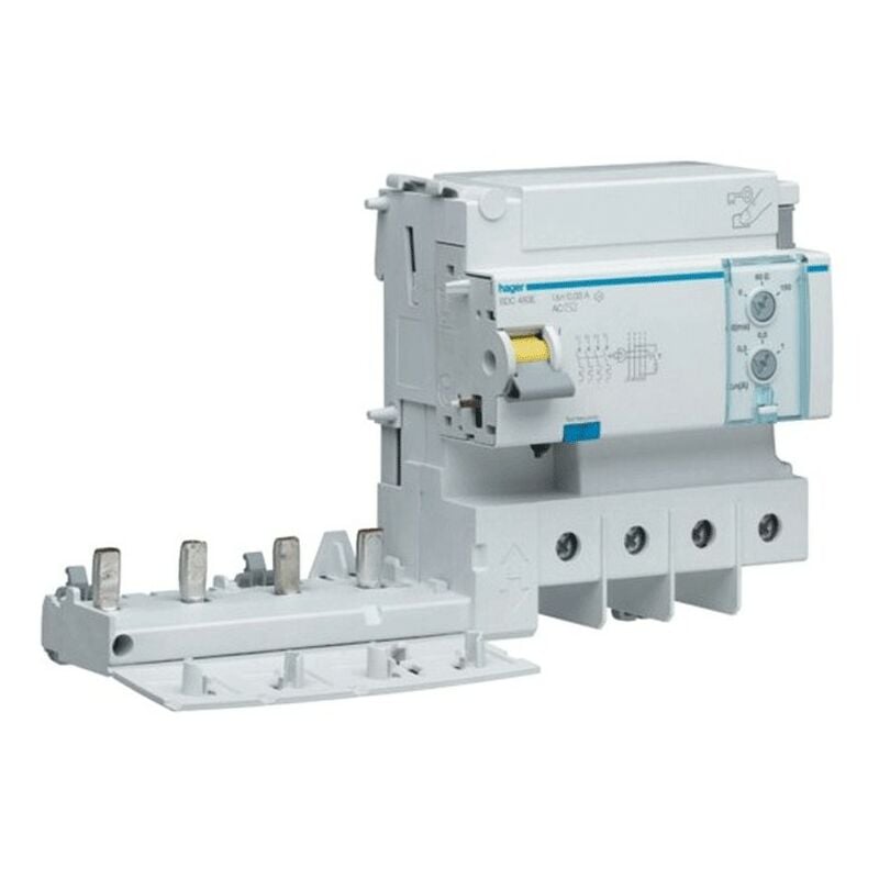 Hager - Bloc différentiel 4P 125A 30mA ac 6 modules BDC480E