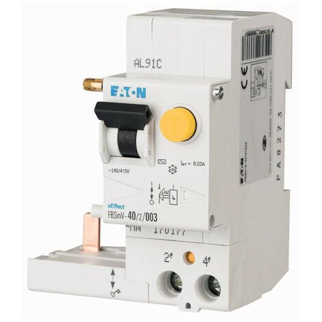 Bloc différentiel FBSMV - 2P 63A Type A 1A EATON FBSMV-63/2/1-A