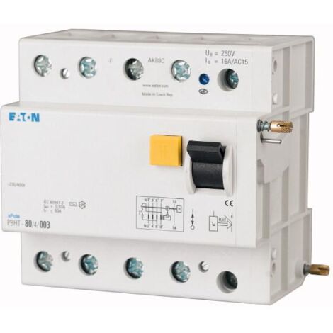 Bloc différentiel PBHT 4X80A 1A / AC EATON PBHT-80/4/1-F