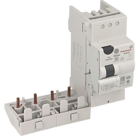 Bloc différentiel tétrapolaire - 30mA - type AC - 2 modules - 32/63A - Calibre - Calibre 32A